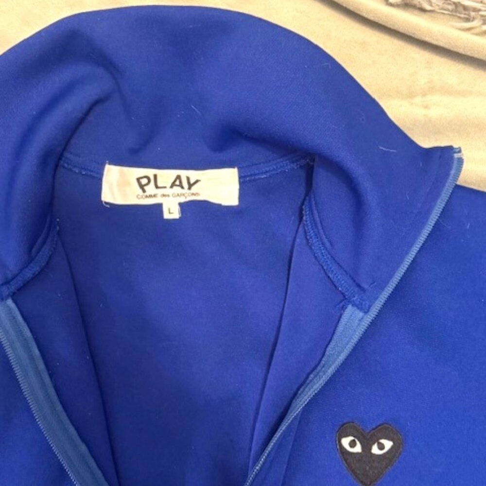 Cobalt Blue Authentic CDG PLAY Track Jacket